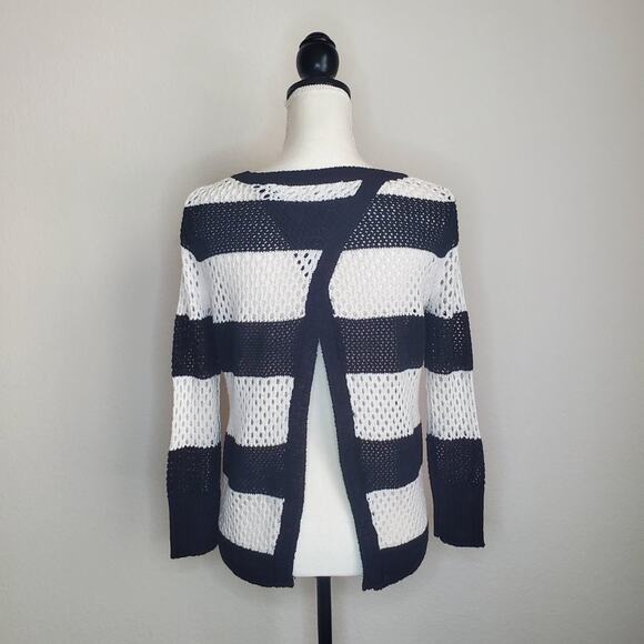 Jamison Striped Split Back Sweater XS - Picture 3 of 5